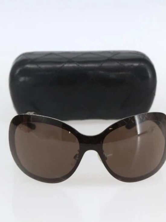 CHANEL Sunglasses plastic Brown CC Auth SW2007 main image 10